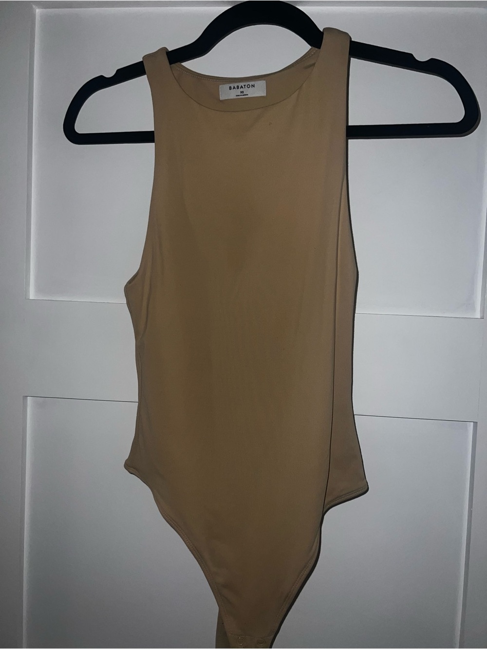 Aritzia Contour Babaton Tan Sleeveless Bodysuit